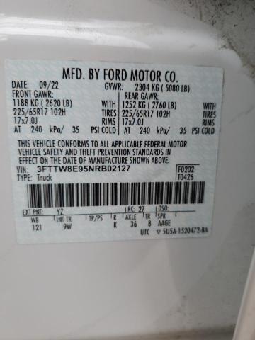 3FTTW8E95NRB02127 Ford Maverick Xl
