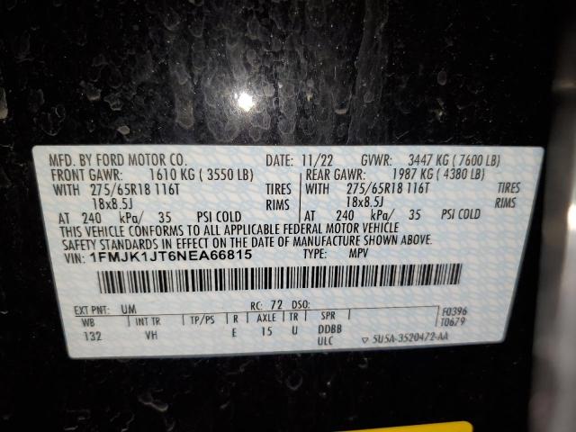 1FMJK1JT6NEA66815 Ford Expedition Max Xlt