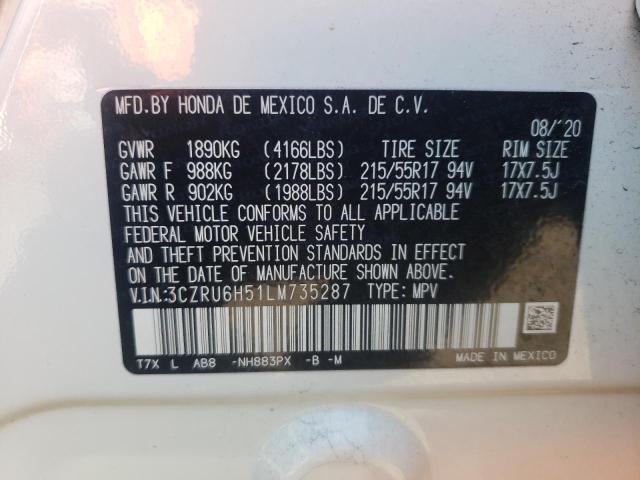 3CZRU6H51LM735287 Honda HR-V EX