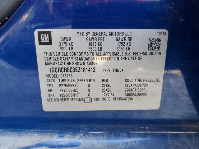 1GCRCREC3EZ181412 Chevrolet Silverado C1500 Lt