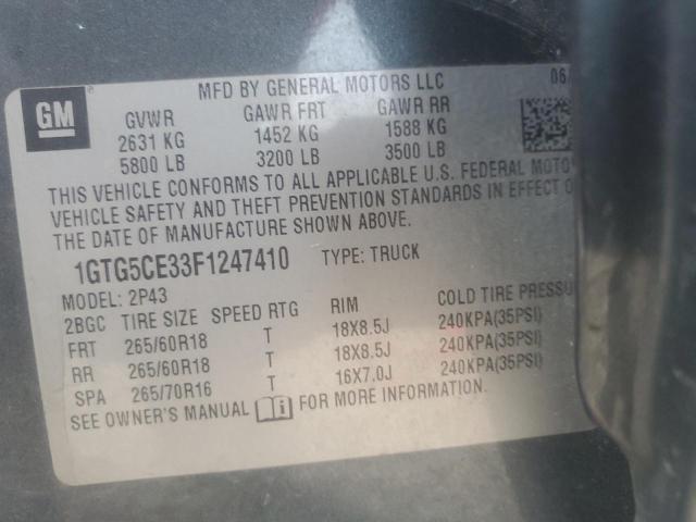 1GTG5CE33F1247410 GMC CANYON SLT