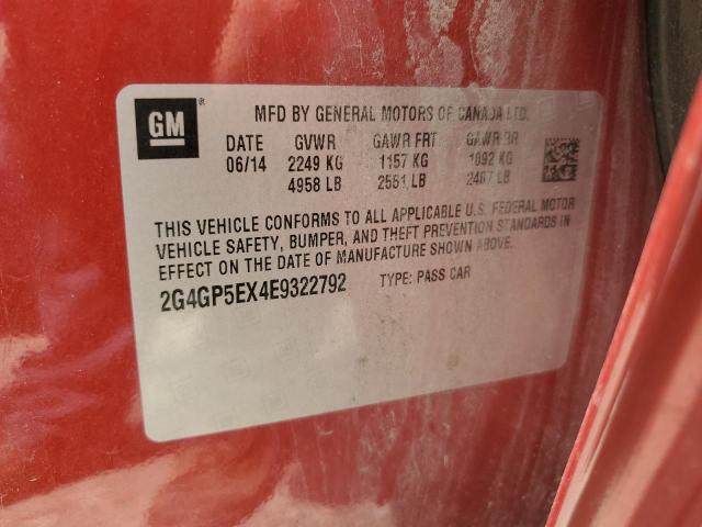 2G4GP5EX4E9322792 Buick Regal Premium