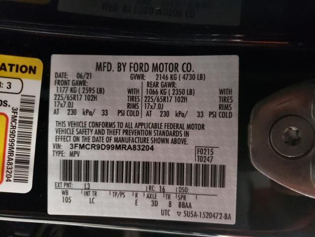 3FMCR9D99MRA83204 Ford Bronco Sport Badlands
