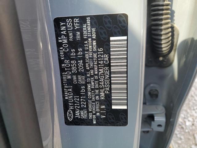 KMHLS4AG7MU141216 Hyundai ELANTRA SEL