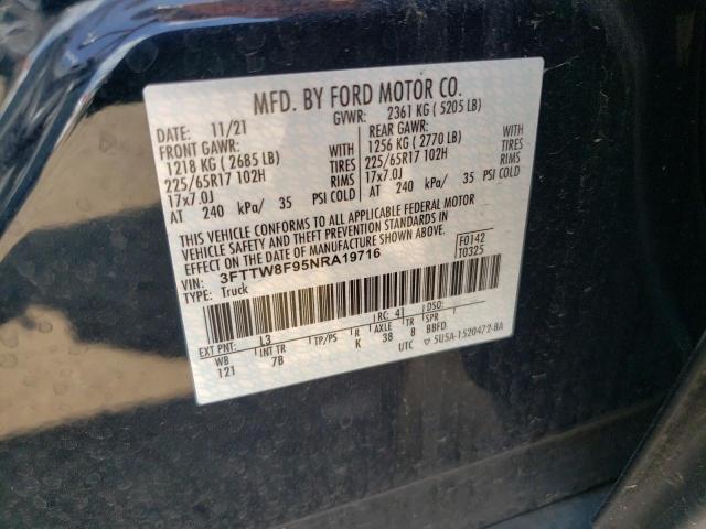 3FTTW8F95NRA19716 Ford Maverick Xl