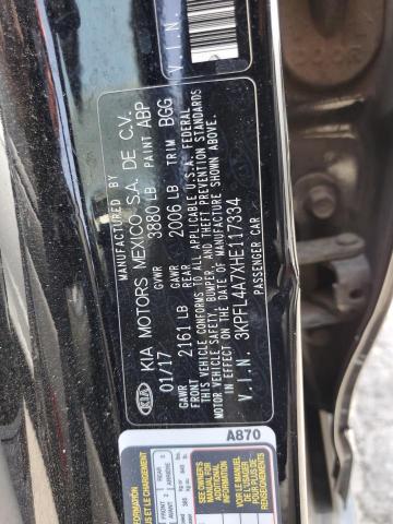 3KPFL4A7XHE117334 KIA FORTE LX