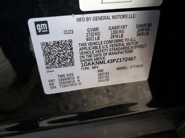 1GKKNML43PZ172467 GMC ACADIA SLT