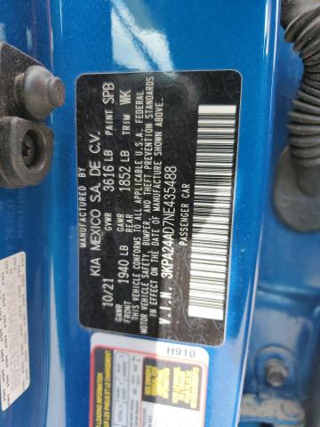 3KPA24AD7NE435488 KIA RIO LX