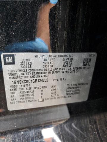 1GNSKCKC1GR124755 Chevrolet Tahoe K1500 Ltz