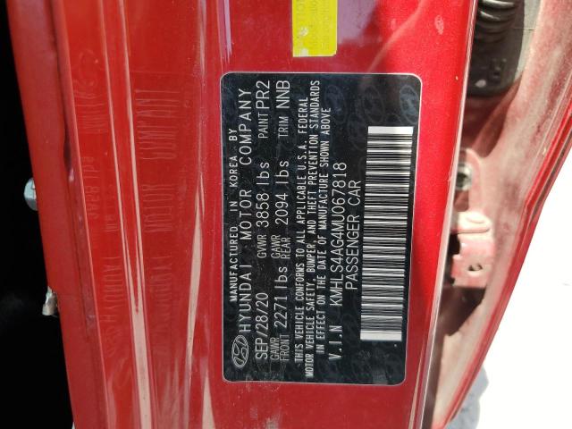 KMHLS4AG4MU067818 Hyundai ELANTRA SEL