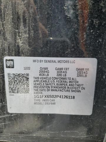 1G1FX6S02P4126118 Chevrolet Bolt Ev 2lt
