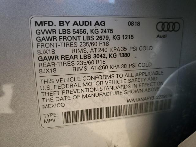WA1ANAFY3J2228115 Audi Q5 PREMIUM