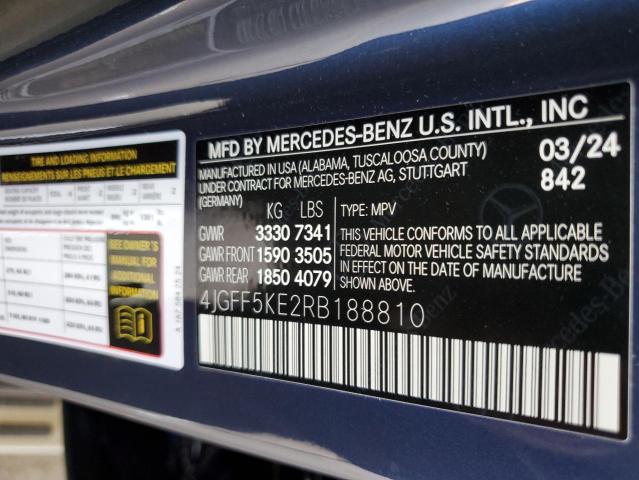 4JGFF5KE2RB188810 Mercedes-Benz Gls 450 4matic
