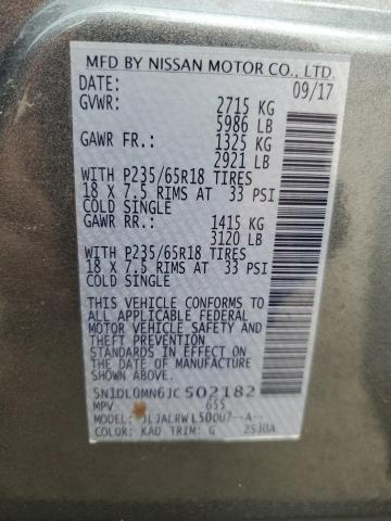 5N1DL0MN6JC502182 Infiniti QX60
