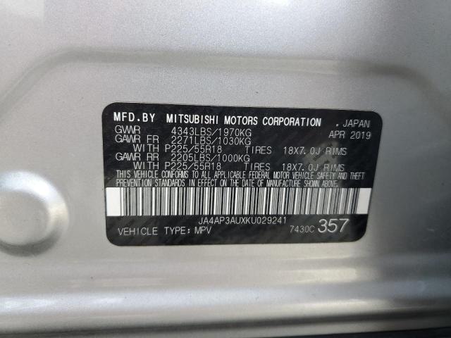 JA4AP3AUXKU029241 Mitsubishi Outlander Sport Es