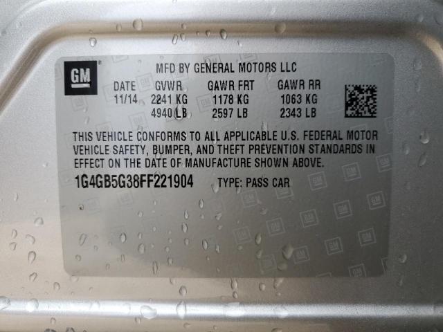 1G4GB5G38FF221904 Buick Lacrosse