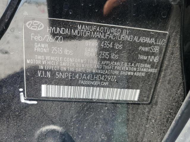 5NPEL4JA4LH042917 Hyundai SONATA SEL