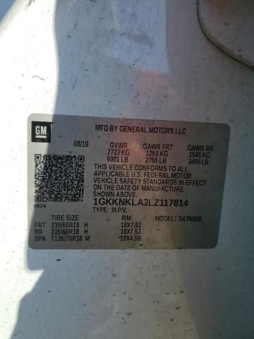 1GKKNKLA3LZ117814 GMC ACADIA SLE