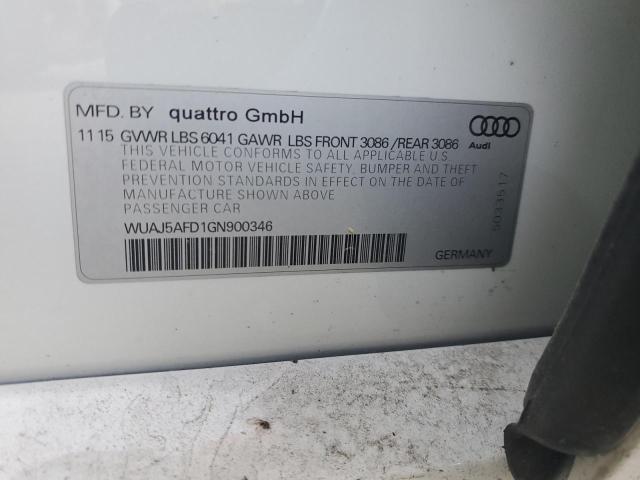 WUAJ5AFD1GN900346 Audi S8 Plus Quattro
