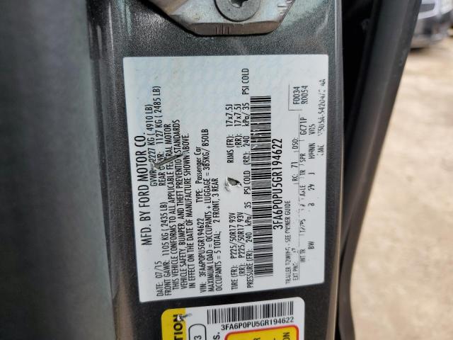 3FA6P0PU5GR194622 Ford Fusion Se Phev