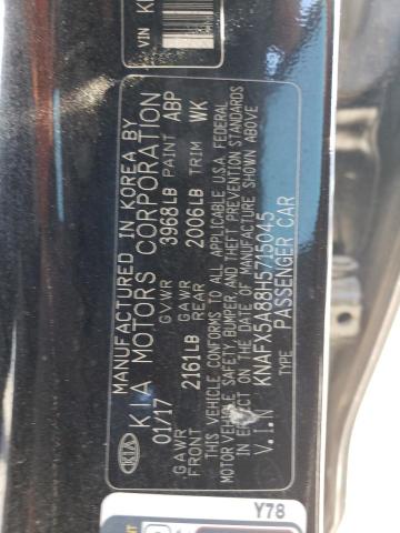 KNAFX5A88H5715045 KIA FORTE EX