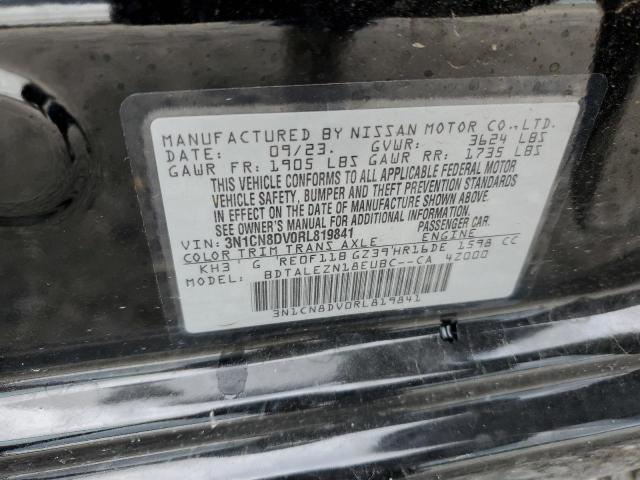 3N1CN8DV0RL819841 Nissan VERSA S