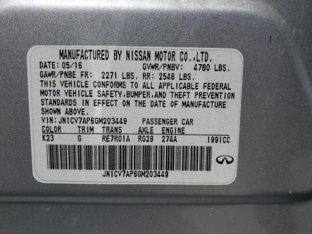 JN1CV7AP6GM203449 Infiniti Q50 BASE