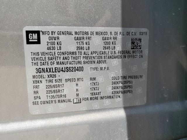 3GNAXLEU4JS620400 Chevrolet EQUINOX LT
