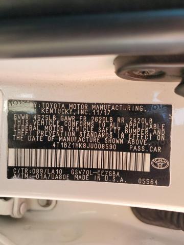 4T1BZ1HK8JU008590 Toyota CAMRY XSE