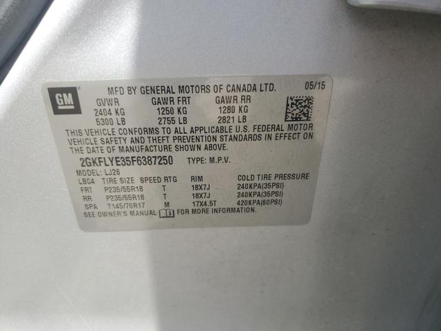 2GKFLYE35F6387250 GMC Terrain Slt