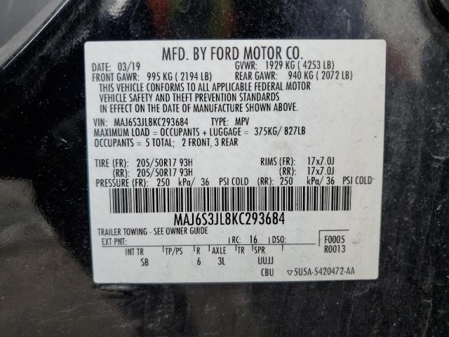 MAJ6S3JL8KC293684 Ford Ecosport Ses
