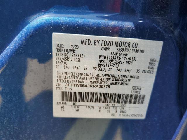 3FTTW8B90RRA30778 Ford MAVERICK X
