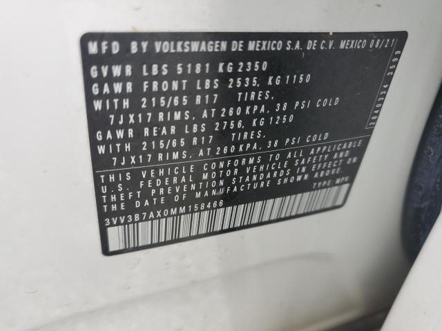 3VV3B7AX0MM158466 Volkswagen TIGUAN SE