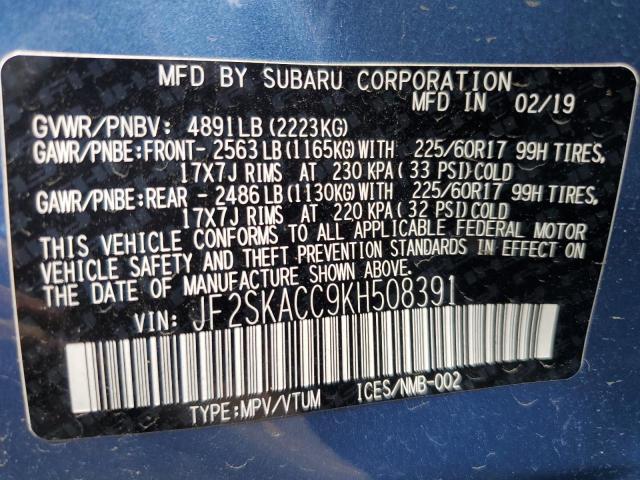 JF2SKACC9KH508391 Subaru Forester
