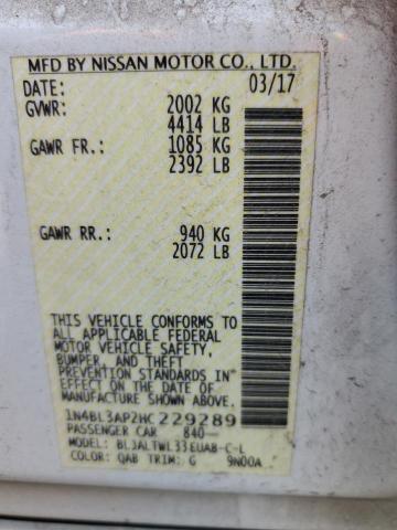 1N4BL3AP2HC229289 Nissan Altima 3.5sl