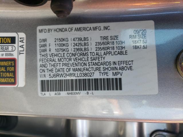 5J6RW2H89LL038027 Honda CR-V EXL