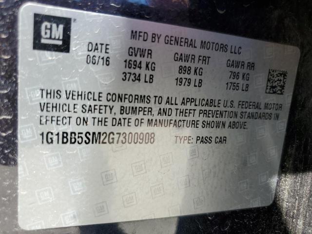 1G1BB5SM2G7300908 Chevrolet CRUZE LS