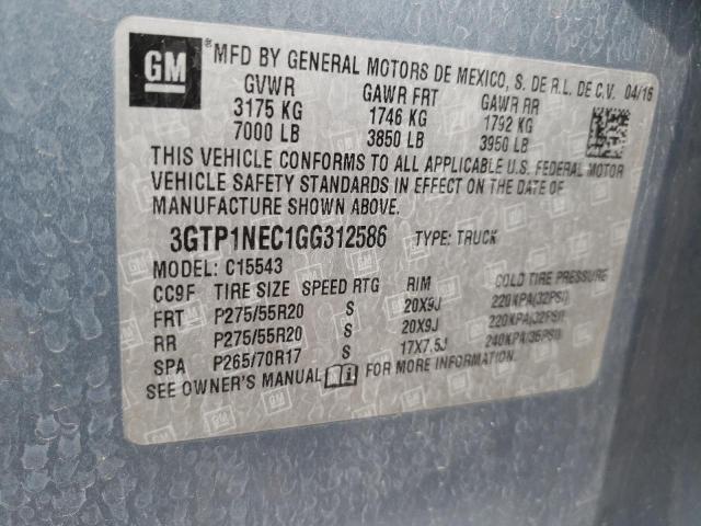 3GTP1NEC1GG312586 GMC Sierra C1500 Slt