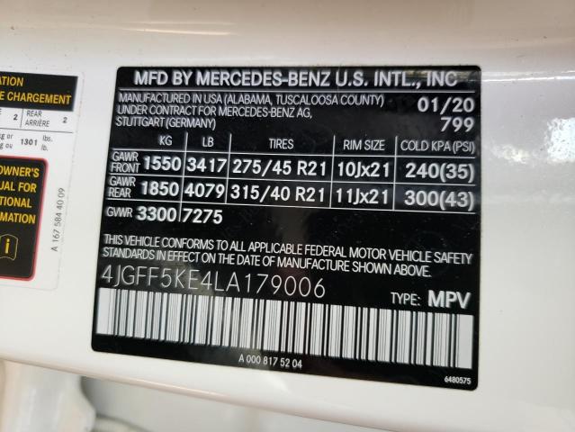4JGFF5KE4LA179006 Mercedes-Benz Gls 450 4matic