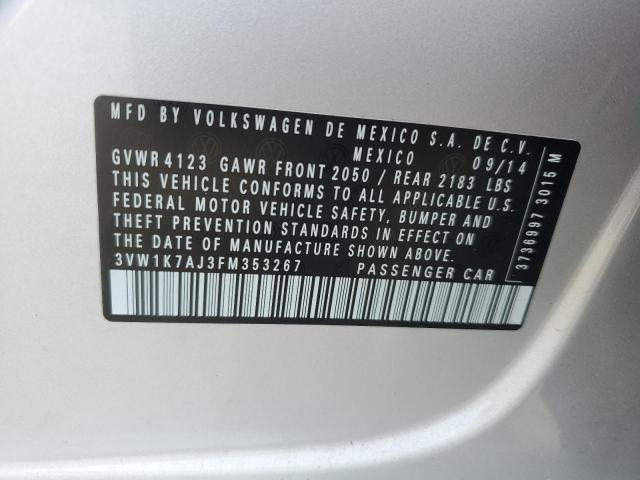 3VW1K7AJ3FM353267 Volkswagen JETTA BASE