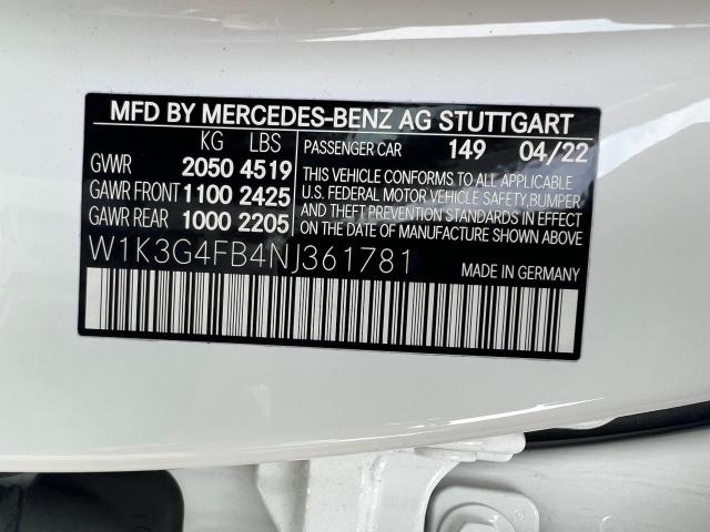 W1K3G4FB4NJ361781 Mercedes-Benz A 220 4matic