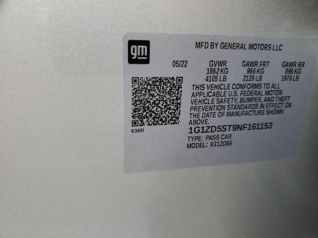 1G1ZD5ST9NF161153 Chevrolet MALIBU LT