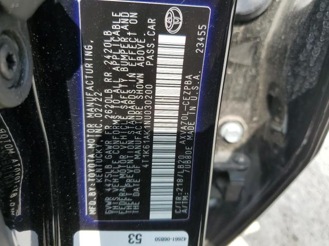 4T1K61AK1NU030200 Toyota CAMRY XSE