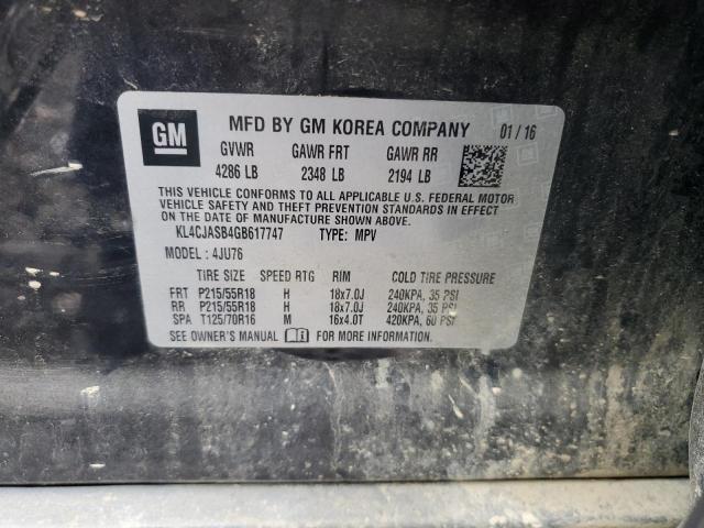KL4CJASB4GB617747 Buick Encore