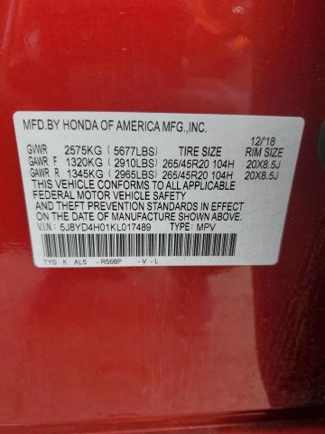 5J8YD4H01KL017489 Acura MDX A-SPEC