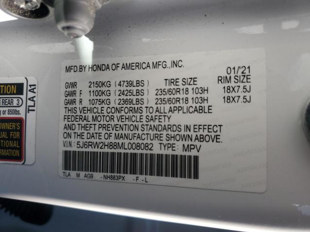 5J6RW2H88ML008082 Honda CR-V EXL