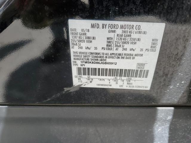 1FM5K8D86JGB65912 Ford EXPLORER XLT