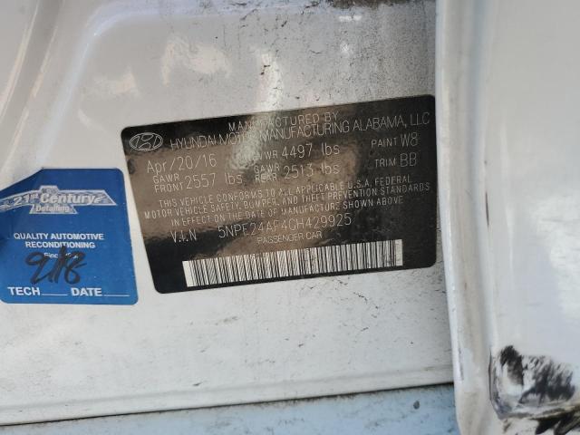 5NPE24AF4GH429925 Hyundai SONATA SE