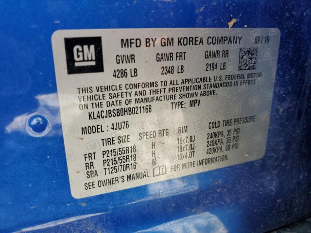 KL4CJBSB0HB021168 Buick Encore Preferred Ii