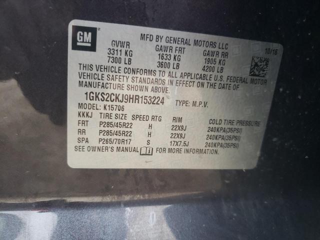 1GKS2CKJ9HR153224 GMC YUKON DENALI